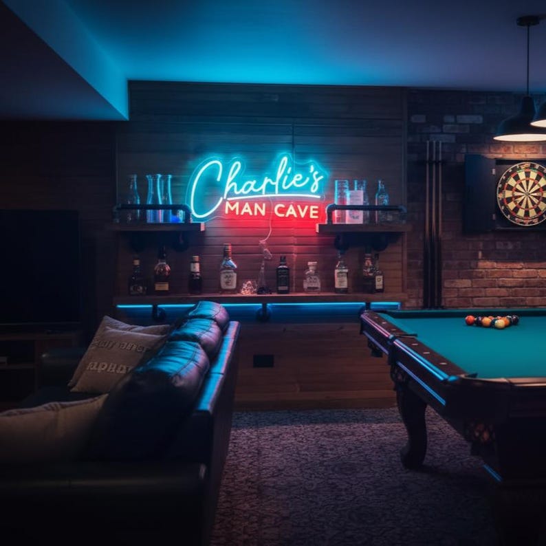 Custom Man Cave Neon Sign,garage Neon Signs,custom Dad Mancave Sign ...