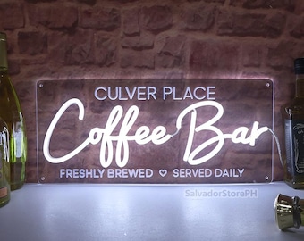 Coffee Neon Sign,Personalized Coffee Bar,Cafe Wall Decor,Custom Name Decor,Gifts, Coffee Wall Decoration,Gifts For Man,Coffee Lover Gift