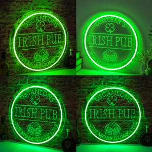 Custom Irish Pub Neon Sign: St. Patrick's Day Decor,Neon bar sign,Christmas gift for husband image 11