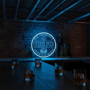Custom Irish Pub Neon Sign: St. Patrick's Day Decor,Neon bar sign,Christmas gift for husband image 7