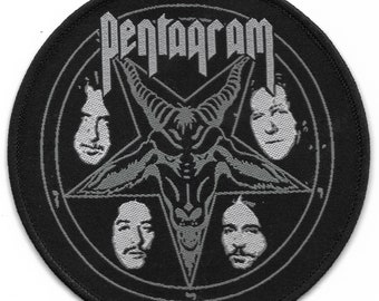 Pentagram-baphomet Logo Embroidered Patch - Heavy Metal Music - Etsy
