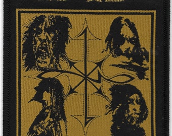 1349-Dodskamp Embroidered Woven Patch-Black Death Heavy Metal Rock Band Music, Music Fan, Collectibles,