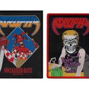 Atrophy-Bundle Embroidered Woven Patches-Thrash Speed Heavy Metal Rock Band Music, Music Fan, Collectibles,