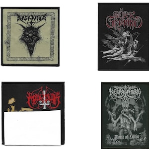 Swedish Black Death Metal-Bundle Embroidered Woven Patches-Heavy Metal Rock Band Music, Sweden Music Fan, Collectibles,