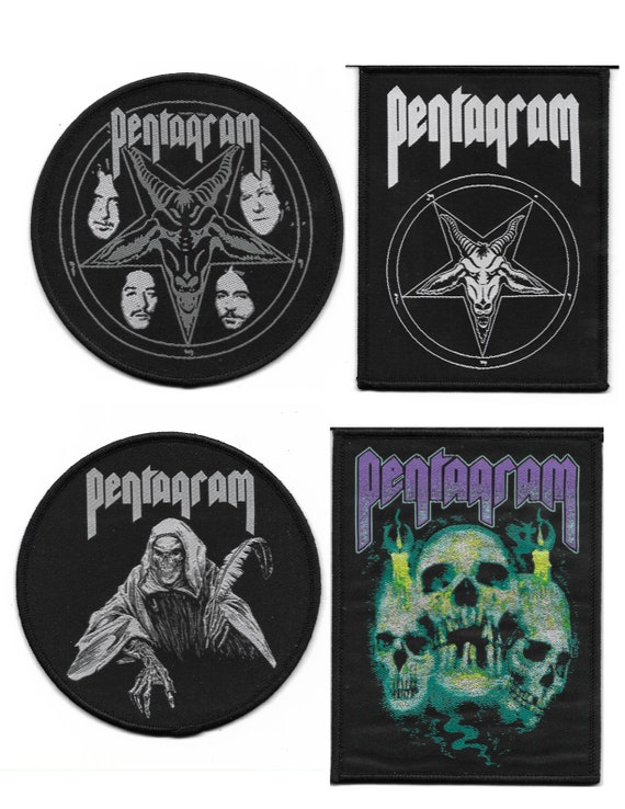 Pentagram-bundle Embroidered Woven Patches-doom Heavy Metal Rock