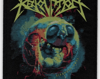 Revocation-Teratogenesis Embroidered Woven Patch-Technical Thrash Death Heavy Metal Rock Band Music, Music Fan, Collectibles,