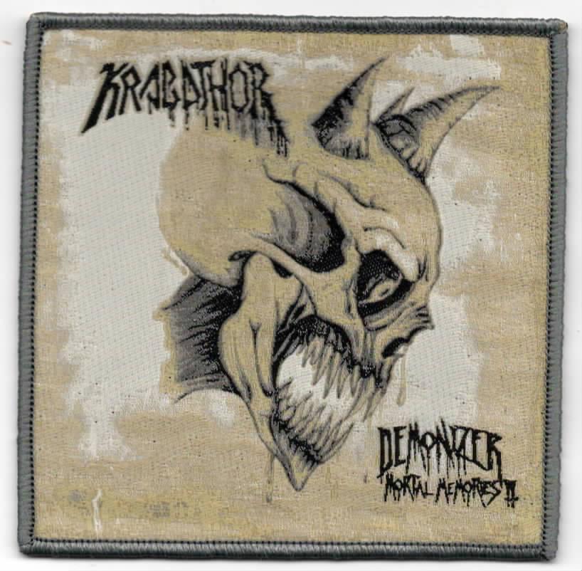 Krabathor-Demonizer Mortal Memories II Embroidered Woven Patch-Thrash Death Heavy Metal Rock Band Music, Music Fan, Collectibles,