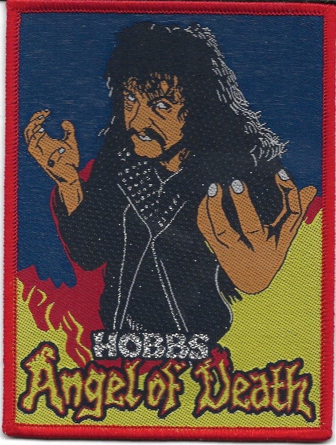Hobbs Angel of Death Embroidered Woven Patch-thrash Speed Black