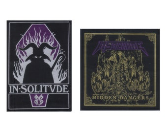 In Solitude Embroidered Patch Bundle, Black Death Metal Band Patches