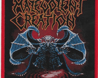 Malevolent Creation-Retribution Embroidered Woven Patches-Thrash Death Heavy Metal Rock Band Music, Music Fan, Collectibles,