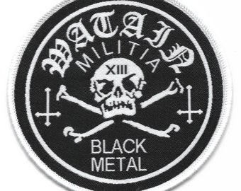 Watain Militia Black Metal Embroidered Patch - Heavy Metal Rock Band Music