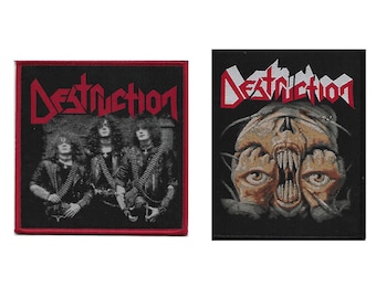 Destruction-Bundle Embroidered Woven Patches-Thrash Speed Heavy Metal Rock Band Music, Music Fan, Collectibles,