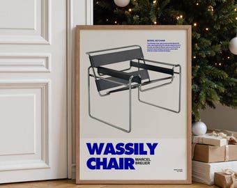 Wassily Chair Print: Mid-Century Modern Bauhaus Poster, Marcel Breuer Wall Art