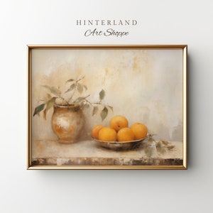 Impresión de naranjas de bodegones vintage, decoración de cocina de granja rústica, galería de comedor, obras de arte de frutas, arte de pared IMPRIMIBLE digital #22
