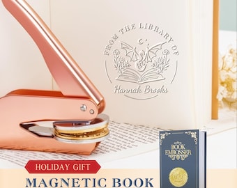 Book Embosser Personalized/Custom Book Stamp/Library Embosser Stamp/Logo Stamp/Ex Libris/Book Lover Gift (Christmas/Birthday/Anniversary)