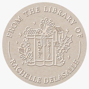 Boekembosser gepersonaliseerd, aangepast uit de bibliotheek van boekembosser, boekstempel, bibliotheekembosserstempel, ex-libris, boekenliefhebber cadeau