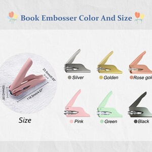 Custom From the Library of Book Embosser,Book Embosser Personalized,Book Stamp,Library Embosser,Ex Libris Book Lover Gift image 9