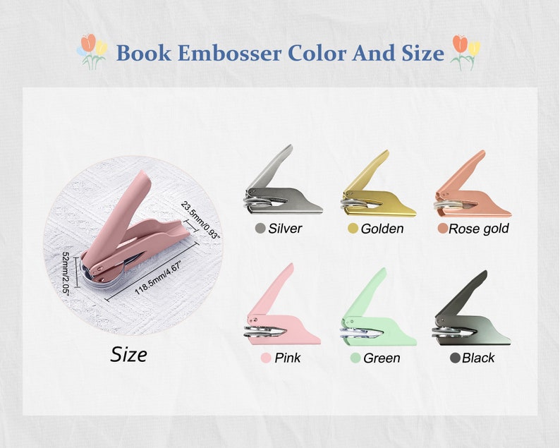 Custom From the Library of Book Embosser,Book Embosser Personalized,Book Stamp,Library Embosser,Ex Libris Book Lover Gift image 9