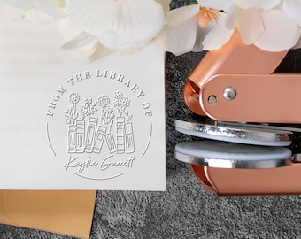 Personalisierter Buchpräger / Benutzerdefiniert aus der Bibliothek des Buchprägers / Buchstempel / Bibliotheksprägedrucker / Weihnachtsgeschenke für Buchliebhaber