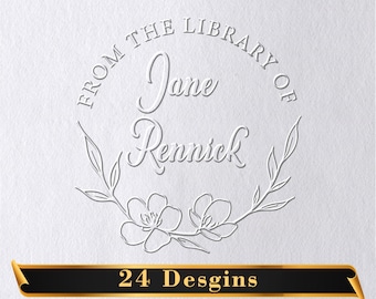 Book Embosser Personalized/Custom Book Stamp/Library Embosser stamp/From the Library of/Book Belongs to Ex Libris /Book Lover Gift