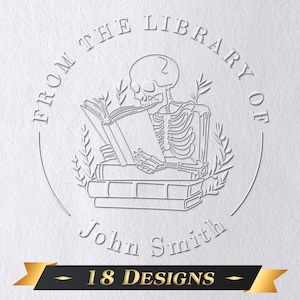 Custom Aus der Bibliothek für Buchpräger, Buchpräger Personalisiert, Buchstempel, Bibliothekspräger, Ex Libris Buchliebhaber Geschenk