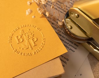 Book Embosser Personalized/Custom From the Library of Book Stamp/Library embosser stamp/Self Inking Stamp/Ex Libris stamp/Book Lover Gift