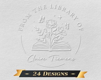 Personalisierter Buchpräger / Benutzerdefiniert aus der Bibliothek des Buchprägers / Buchstempel / Bibliotheksprägedrucker / Geschenk für Buchliebhaber