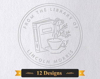 Book Embosser Personalized,Custom From The Library Of Book Embosser,Book Stamp,Library Embosser,Ex Libris Book Lover Gift