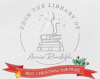 Personalized Book Embosser/Custom From The Library Of Book Embosser/Book Stamp/Library Embosser/Christmas Gifts for Book Lovers