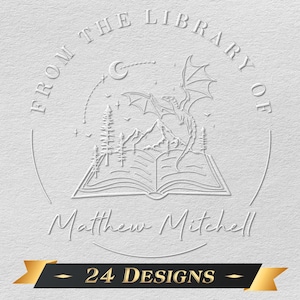 Personalisierter Buchpräger / Benutzerdefiniert aus der Bibliothek des Buchprägers / Buchstempel / Bibliotheksprägedrucker / Geschenk für Buchliebhaber