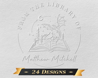 Personalized Book Embosser/Custom From The Library Of Book Embosser/Book Stamp/Library Embosser/Book Lover Gift