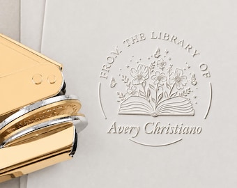 Personalized Book Embosser/Custom Book Stamp/Library Embosser Stamp/Logo Stamp/Ex Libris/Book Lover Gift (Christmas/Birthday/Anniversary)