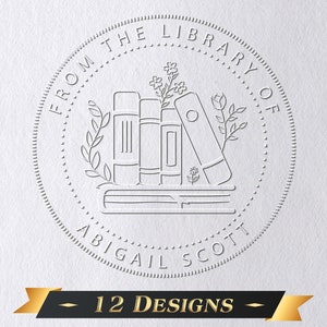 Grabador de libros personalizado de la biblioteca, grabador de libros personalizado, sello de libro, grabador de biblioteca, regalo para amantes de los libros de Ex Libris