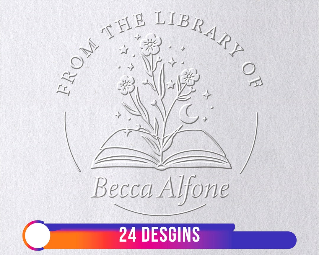 Book Embosser Personalized,book Stamp,personal Library Stamp,embosser