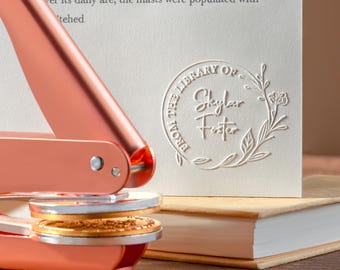 Book Embosser Personalized/Custom Book Stamp/Library Embosser Stamp/Logo Stamp/Ex Libris/Book Lover Gift (Christmas/Birthday/Anniversary)