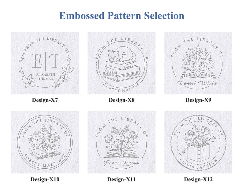 Custom From the Library of Book Embosser,Book Embosser Personalized,Book Stamp,Library Embosser,Ex Libris Book Lover Gift image 3