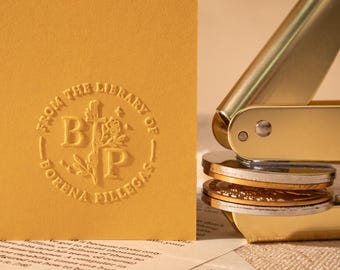 Book Embosser Personalized/Custom From the Library of Book Stamp/Library embosser stamp/Self Inking Stamp/Ex Libris stamp/Book Lover Gift