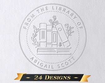 Personalisierter Buchpräger / Benutzerdefiniert aus der Bibliothek des Buchprägers / Buchstempel / Bibliotheksprägedrucker / Geschenk für Buchliebhaber