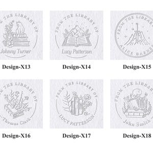 Custom From the Library of Book Embosser,Book Embosser Personalized,Book Stamp,Library Embosser,Ex Libris Book Lover Gift image 4