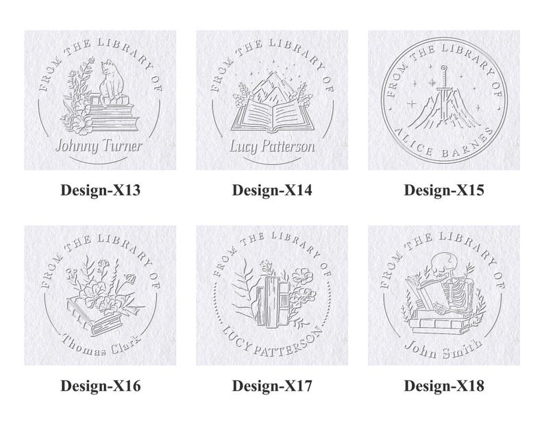 Custom From the Library of Book Embosser,Book Embosser Personalized,Book Stamp,Library Embosser,Ex Libris Book Lover Gift image 4