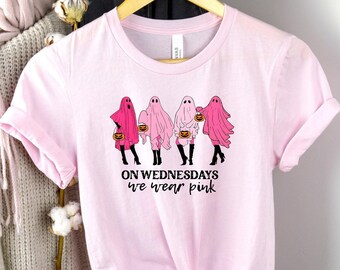On Wednesday We Wear Pink, Mean Girls Shirt, Pink Tee, Wednesday Shirt, Girls Matching Outfits, Best Friends Shirts, Breast Cancer Shirt