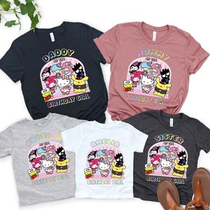 Kitty and Friends Birthday Shirt: Custom Family Party Tee