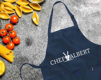 Custom Chef Apron: Personalized Cooking Apron with Pockets