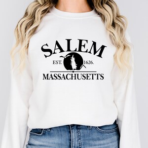 Sudadera con capucha de Halloween de Salem, Massachusetts: Jersey divertido de brujas imagen 2