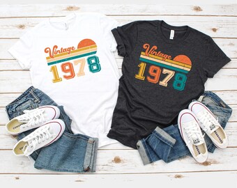 Vintage 1978 Birthday Shirt: 47th Birthday Gift Tee