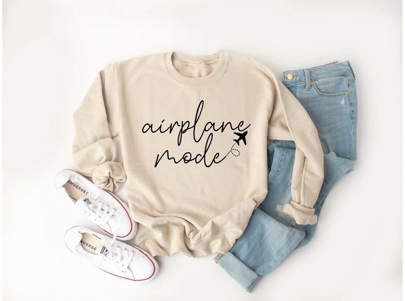 Airplane Mode Sweatshirt, Airplane Shirt, Travel Sweater, Gift for Traveler, Airplane Mode, Vacation Hoodie Vacay Mode Crewneck, Pilot Shirt