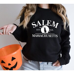 Sudadera con capucha de Halloween de Salem, Massachusetts: Jersey divertido de brujas imagen 3