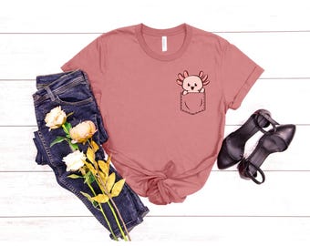 Axolotl Lover Gift, Cute Axolotl Shirt, Salamander Lover T Shirt, Funny Axolotl Shirt, Axolotl Tee, Animal Lover Gifts, Kid Birthday Gift