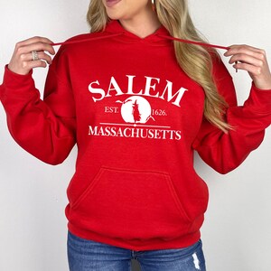 Sudadera con capucha de Halloween de Salem, Massachusetts: Jersey divertido de brujas imagen 4