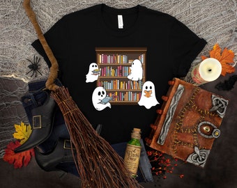 Spooky Teacher Ghost Shirt: Halloween Librarian Tee